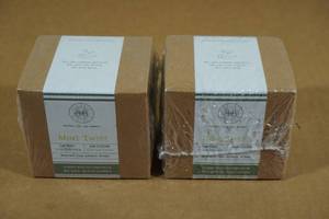 lot 83 image: Begonia and Bench Candles -Mint Twist & Ginger Tea