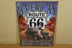 lot 228 image: Route 66 Metal Sign