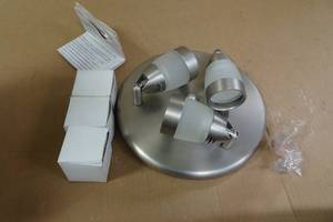 lot 330 image: 3-Light Flush Mount Ceiling Light