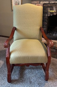 lot 22 image: Pair of Lovely Sage Green Arm Chairs