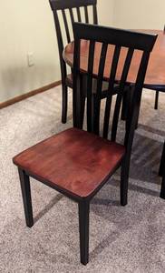 lot 10 image: Small Wood Dining Table Set