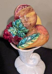 lot 58 image: Italian Ceramic Fruit Cornucopia