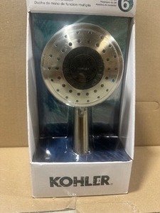 KOHLER Daisyfield 6-Spray Patterns 1.75 GPM 5 in. Wall Mount Handheld Shower Head in Vibrant Brushed Nickel  Customer Returns See Pictures