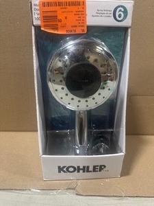 KOHLER Daisyfield 6-Spray Patterns with 1.75 GPM 4.94 in. Wall Mount Fixed Shower Head in Polished Chrome Customer Returns See Pictures