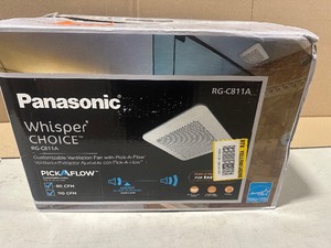 Panasonic Whisper Choice DC Pick-A-Flow 80110 CFM Ceiling Bathroom Exhaust Fan with Flex-Z Fast Bracket  Customer Returns See Pictures