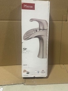 Pfister Brea Single Handle Single Hole Bathroom Faucet with Deckplate in Brushed Nickel  Customer Returns See Pictures