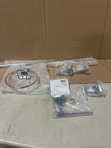 Delta Portwood 4-Piece Bath Hardware Set with 24 in. Towel Bar, Toilet Paper Holder, Towel Ring, Towel Hook in Polished Chrome Customer Returns See Pictures