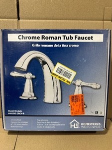 HOMEWERKS 2-Handle Deck-Mount Roman Tub Faucet in Chrome Customer Returns See Pictures