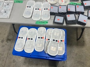 TABLE FULL OF DIFFERENT INTERIOR LIGHTS