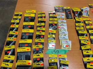 VARIETY OF S HOOKS, T PLATES, & SQUARE BEND SCREW HOOKS