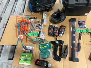 TABLE FULL OF MISC. FISHING GEAR & ACCESORIES