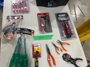 TOOL BOX WITH ASSORTED TOOLS