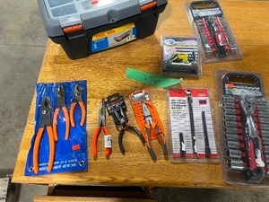 TOOL BOX WITH ASSORTED TOOLS