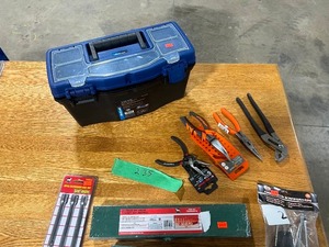TOOL BOX WITH ASSORTED TOOLS