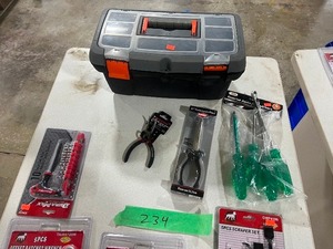 TOOL BOX WITH ASSORTED TOOLS