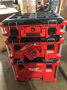 Milwaukee PACKOUT 22 in. Modular Tool Box Storage System  Customer Returns See Pictures