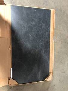 THINSCAPE 4 ft. L x 25 in. D Engineered Composite Countertop in Black Amani with Satin Finish    Customer Returns See Pictures
