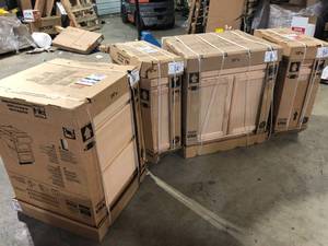 Lot of Assorted Kitchen Cabinets  Various Models and Conditions  Customer Returns See Pictures