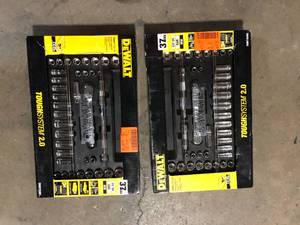 Lot of 2 DEWALT 38 in. Drive Socket Set with Toughsystem Tray (37-Piece)    Customer Returns See Pictures