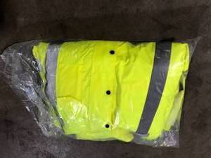Ergodyne Mens Large Lime High Visibility Reflective Thermal Parka Customer Returns See Pictures