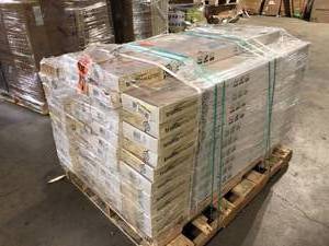 40 Boxes of  TrafficMaster Lakeshore Pecan 7 mm T x 7.6 in. W Laminate Wood Flooring (24.2 sqftcase) Customer Returns See Pictures