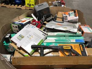 Gaylord of Assorted Misc and Hardware Items Various Models and Conditions     Customer Returns See Pictures