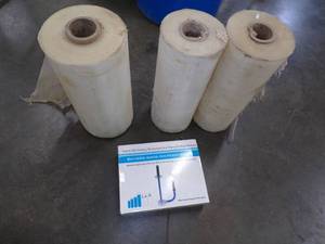 lot 12 image: 3 Rolls of Stretch Film Wrap with Dispenser
