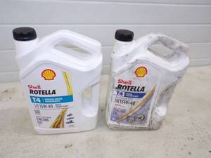 lot 62 image: Shell Rotella  SAE 15W-40 Engine Oil One Gallon Sealed one open but full