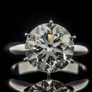 4.22 Carat Round Brilliant Cut Diamond Solitaire 6-Prong Ring in 14k White Gold w IGI Certification $17,000 Retail VIDEO