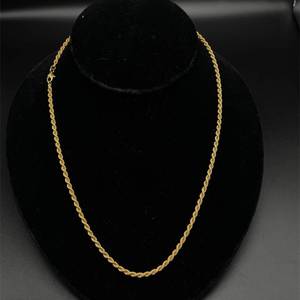 18k Yellow Gold Classic 20 Rope Chain Necklace $1,450 Retail