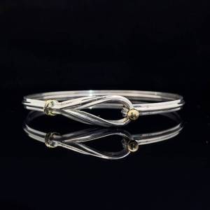 Tiffany & Co. 18k Gold & Sterling Silver Bangle Bracelet
