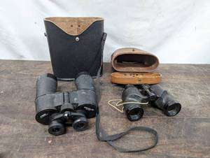 lot 56 image: Collection Old Binoculars