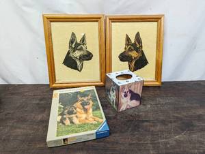 lot 76 image: Collection of Dog Dcor and Items