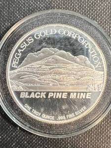 1 TROY OZ .999 FINE SILVER PEGASUS ROUND IN AIRTITE