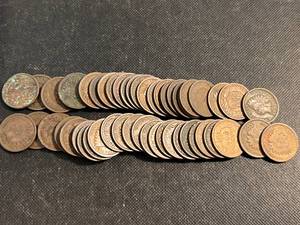 ROLL OF 50 US INDIAN HEAD CENTS