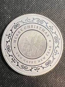1 TROY OZ .999 FINE SILVER 2023 MERRY CHRISTMAS ROUND