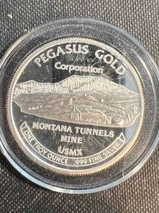 1 TROY OZ .999 FINE SILVER PEGASUS ROUND IN AIRTITE