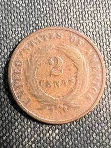 1870 US 2 CENT PIECE