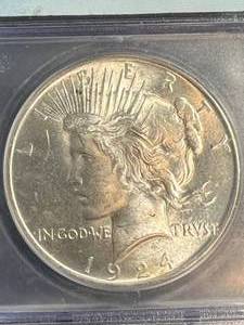 1924 US PEACE SILVER DOLLAR ICG MS65