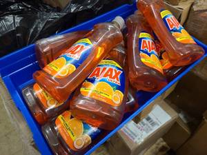 Tray of Ajax Orange and Citrus Scented Dish Soaps