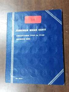 Partial Lincoln Cent Collection In Album 1909-1940 52 Coins In All