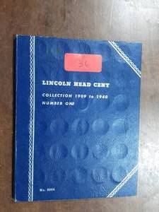 Partial Lincoln Cent Collection In Album 1909-1940 55 Coins In All