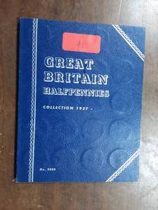 Complete Set Of British Half Pennies In Album 1937-1967 Most Are MS 34 Coins In All