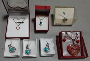Lot Of Boxed Heart Jewelry For Your Valentine