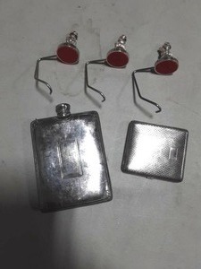 3-Snowman Stocking Holders, Flask, Cigarette Case