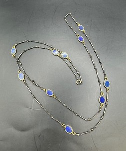 Lapis and Silver Tone Necklace