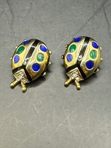 Ladybug Clip On Earrings