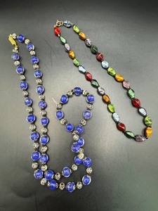 Lot of Two Glass Bead Necklaces