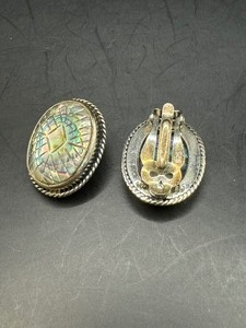 Fun and Shiny Iridescent Clip On  Earrings