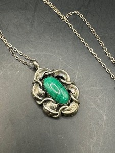 Malachite and Sterling Necklace
